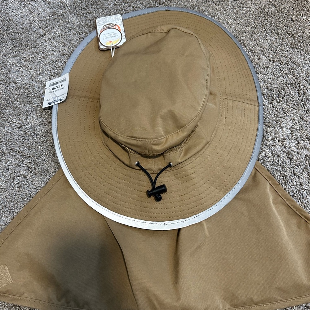 NWT C & C California Convertible Sun Hat with Silver Trim - Picture 5 of 6